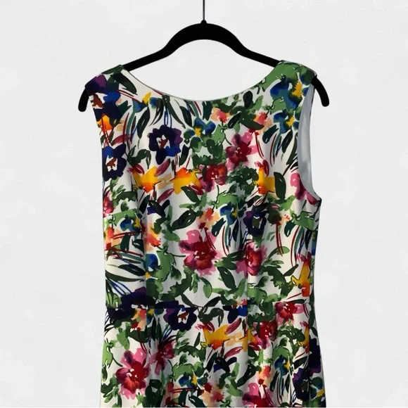APT 9 Floral Sheath Dress Garden Party Wedding Easter Career Spring-Size 10 - Picture 8 of 9